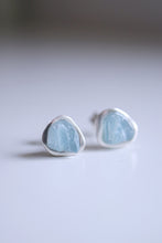 Arracades de plata amb Aiguamarines en brut.