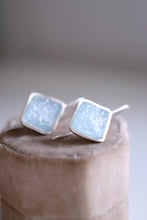 Arracades de plata amb Aiguamarines en brut.