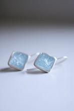 Arracades de plata amb Aiguamarines en brut.