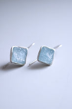 Arracades de plata amb Aiguamarines en brut.