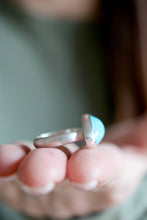 Anell de plata amb Turquesa natural.