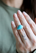 Anell de plata amb Turquesa natural.