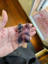 Fluorite crystal necklace.