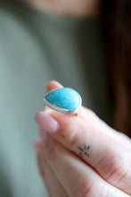 Anell de plata amb Turquesa natural.