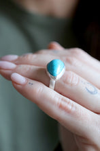 Anell de plata amb Turquesa natural.