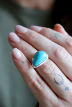 Anell de plata amb Turquesa natural.