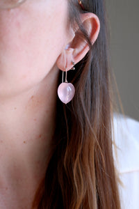 Arracades cors de Quars Rosa.