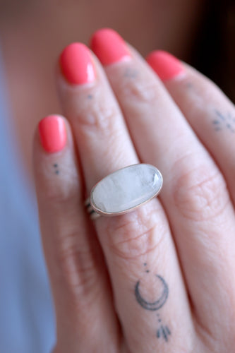 Anell de plata amb Pedra Lluna.