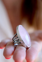Anell de plata amb Quars Rosa.