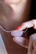 Penjoll de plata amb Quars Rosa.