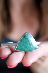 Braçalet de plata amb Aventurina natural.