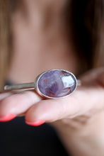 Braçalet de plata amb Ametista natural.