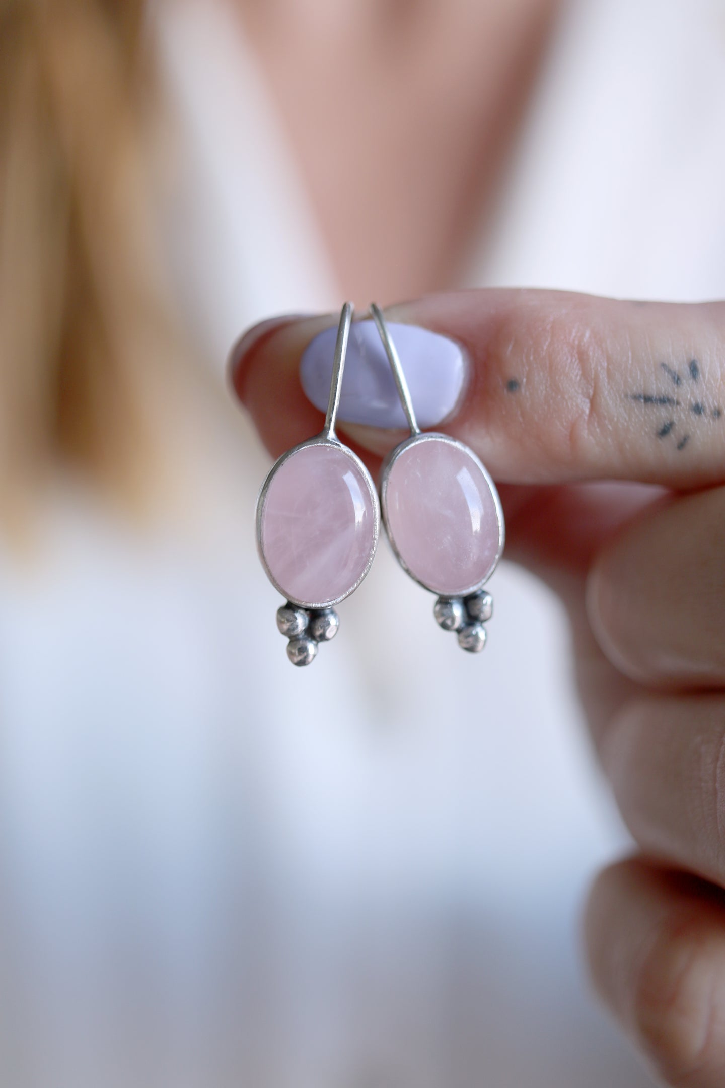 Arracades de Quars Rosa i boletes.