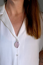 Penjoll de plata amb Quars Rosa.