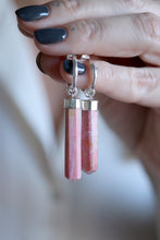 Arracades de plata amb Rodonita.