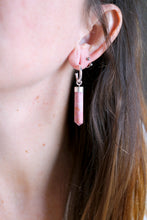 Arracades de plata amb Rodonita.