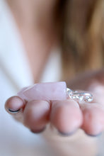 Arracades de plata amb Quars Rosa.