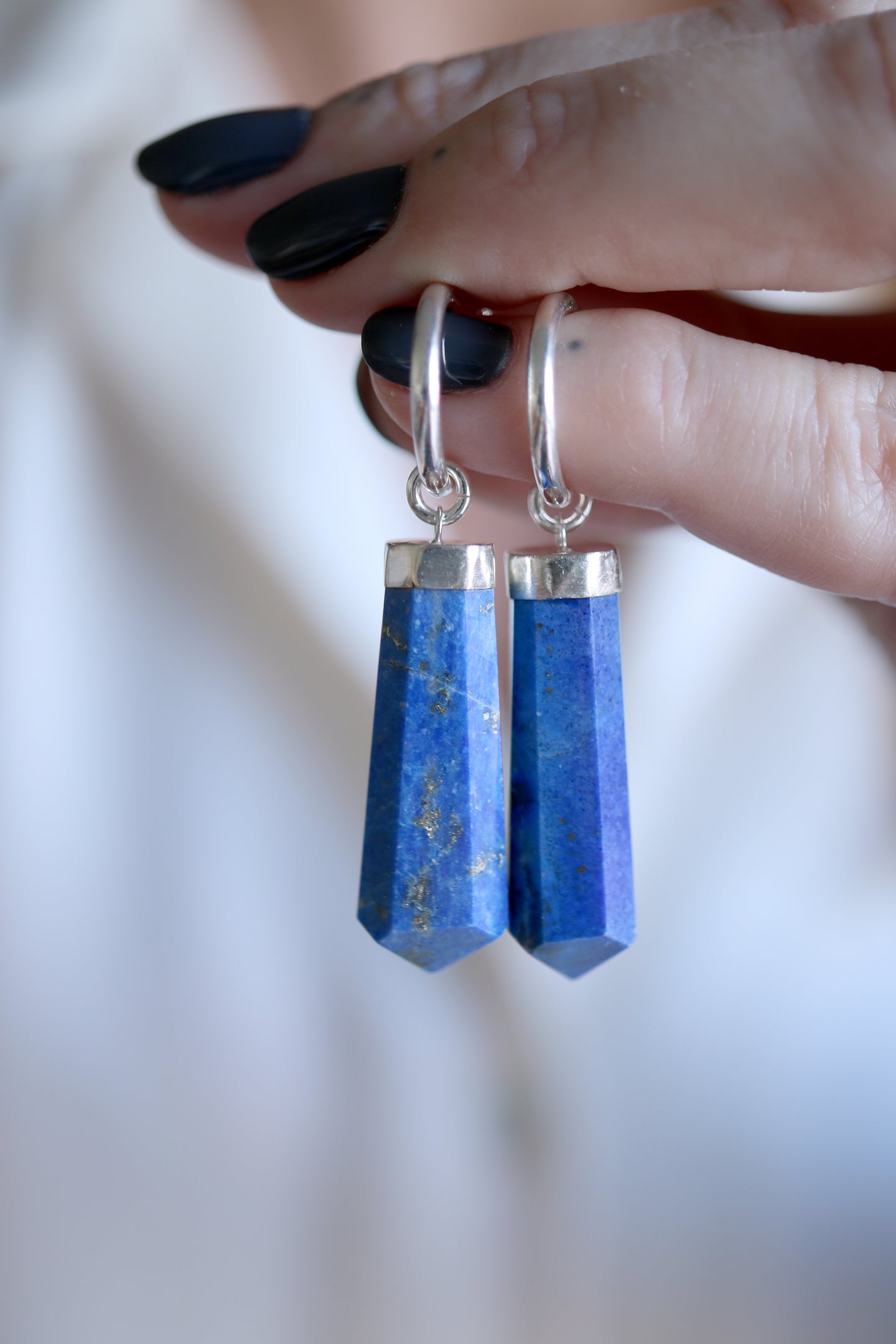 Arracades de plata amb Lapislàtzuli.