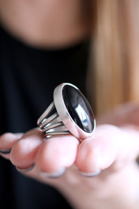 Anell de plata amb Ònix.