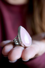Anell de plata amb Quars Rosa.