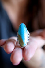 Anell de plata amb Òpal blau dels Andes.