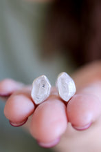 Arracades de plata amb Diamant Herkimer.