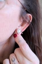 Arracades de plata amb Diamant Herkimer.