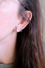 Arracades de plata amb Diamant Herkimer.