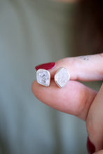 Arracades de plata amb Diamant Herkimer.