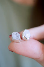 Arracades de plata amb Diamant Herkimer.