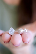 Arracades de plata amb Diamant Herkimer.