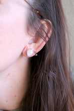 Arracades de plata amb Diamant Herkimer.