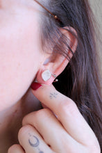 Arracades de plata amb Diamant Herkimer.