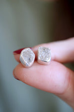 Arracades de plata amb Diamant Herkimer.