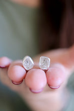 Arracades de plata amb Diamant Herkimer.