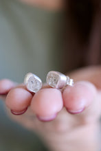 Arracades de plata amb Diamant Herkimer.