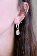 Arracades llargues de plata amb Diamant Herkimer.