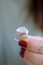 Anell de plata amb Diamant Herkimer. (Talla 15)