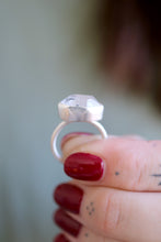 Anell de plata amb Diamant Herkimer. (Talla 11)