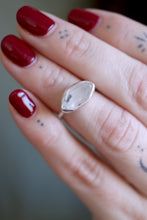 Anell de plata amb Diamant Herkimer. (Talla 11)