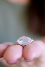 Anell de plata amb Diamant Herkimer. (Talla 11)