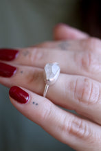 Anell de plata amb Diamant Herkimer. (Talla 10)