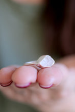 Anell de plata amb Diamant Herkimer. (Talla 10)