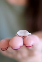 Anell de plata amb Diamant Herkimer. (Talla 14)