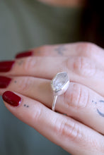 Anell de plata amb Diamant Herkimer. (Talla 16)