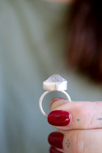 Anell de plata amb Diamant Herkimer. (Talla 12)