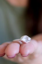 Anell de plata amb Diamant Herkimer. (Talla 12)