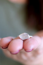 Anell de plata amb Diamant Herkimer. (Talla 14)