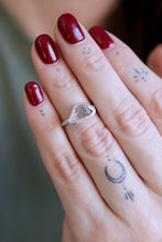 Anell de plata amb Diamant Herkimer. (Talla 13)