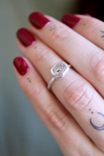 Anell de plata amb Diamant Herkimer. (Talla 12)